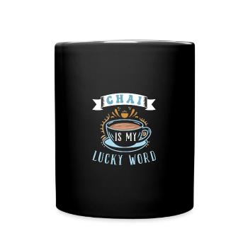 Chai Latte Tee trinken Teetrinker - Tasse einfarbig - Schwarz - Vorne