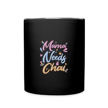 Chai Latte Tee trinken Teetrinker - Tasse einfarbig - Schwarz - Vorne