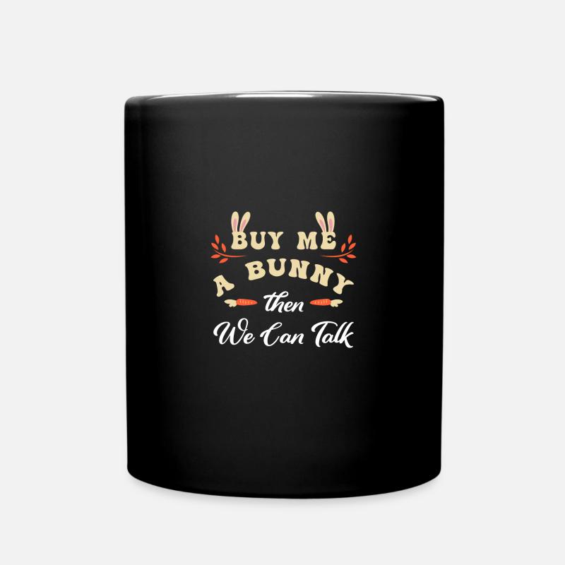 Hase Kaninchen - Tasse einfarbig - Schwarz