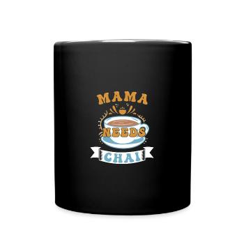 Chai Latte Tee trinken Teetrinker - Tasse einfarbig - Schwarz - Vorne