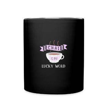 Chai Latte Tee trinken Teetrinker - Tasse einfarbig - Schwarz - Vorne