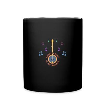 Banjo jouer banjo player instrument de musique - Mug uni - noir - Devant
