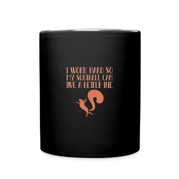 Écureuil - Mug uni - noir - Devant