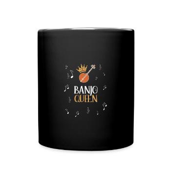 Banjo play banjo player music instrument - Full Colour Mug - black - Front