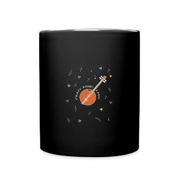 Banjo play banjo player music instrument - Full Colour Mug - black - Front