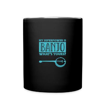 Banjo spielen Banjospieler Musik Instrument - Tasse einfarbig - Schwarz - Vorne