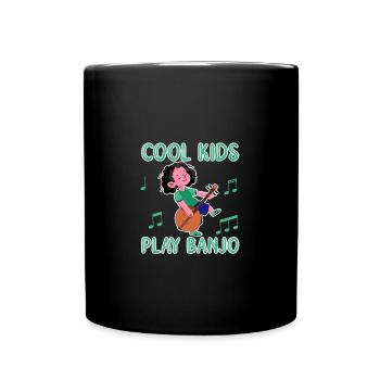 Banjo spielen Banjospieler Musik Instrument - Tasse einfarbig - Schwarz - Vorne