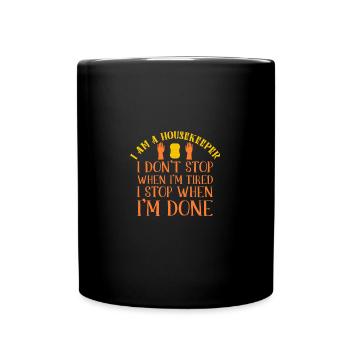 Femme de ménage Ménage - Mug uni - noir - Devant