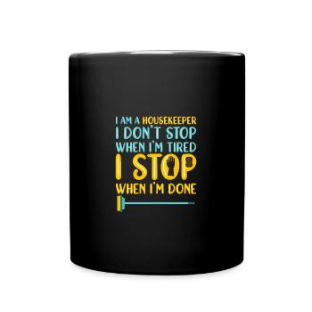 Femme de ménage Ménage - Mug uni - noir - Devant