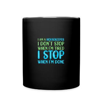Femme de ménage Ménage - Mug uni - noir - Devant