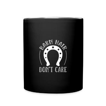 Écurie Équitation Cheveux Drôle de dicton - Mug uni - noir - Devant