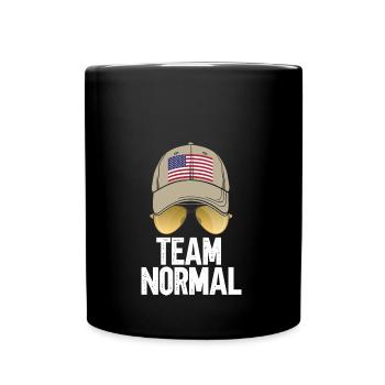 Team Normal - Tasse einfarbig - Schwarz - Vorne