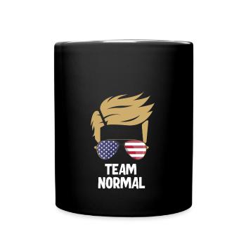 Team Normal - Tasse einfarbig - Schwarz - Vorne