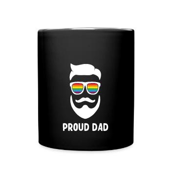 LGBT Stolze Vater - Tasse einfarbig - Schwarz - Vorne
