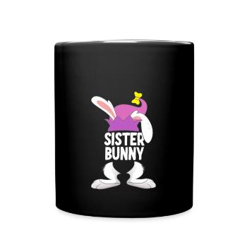 Sister Easter Happy Easter - Full Colour Mug - black - Front