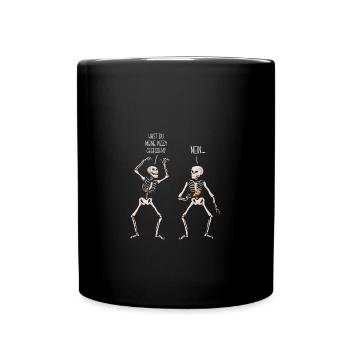 Pizza - Tasse einfarbig - Schwarz - Vorne
