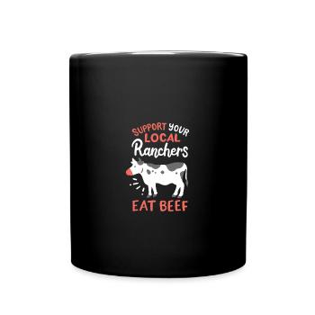 Bovins fermiers - Mug uni - noir - Devant