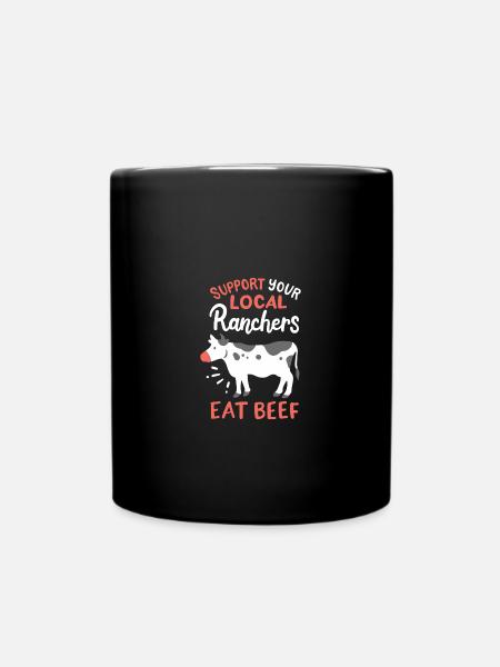 Bauer Rind - Tasse einfarbig - Schwarz