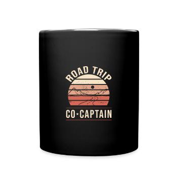 Road Trip - Tasse einfarbig - Schwarz - Vorne