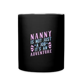 Nanny Babysitter Childminder - Full Colour Mug - black - Front