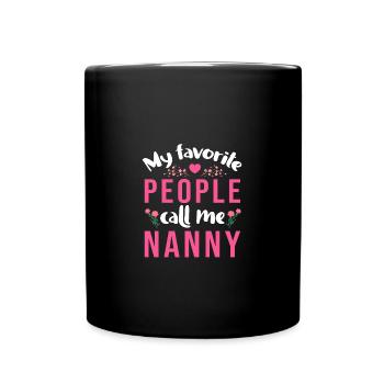 Nanny Babysitter Childminder - Full Colour Mug - black - Front
