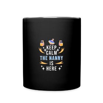 Nanny Babysitter Childminder - Full Colour Mug - black - Front