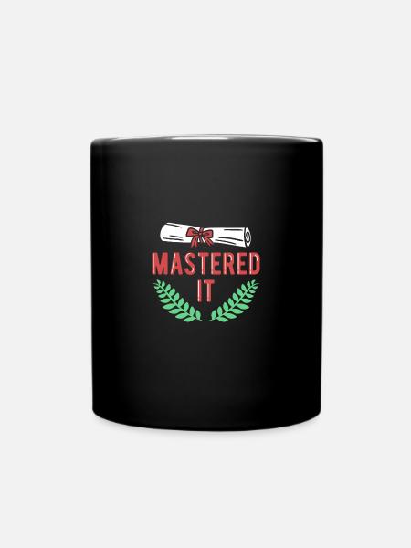 Master Abschluss Universität - Tasse einfarbig - Schwarz