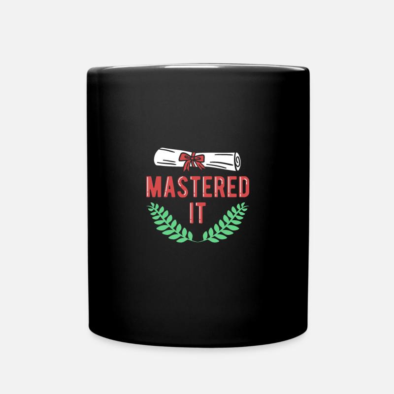 Master Abschluss Universität - Tasse einfarbig - Schwarz
