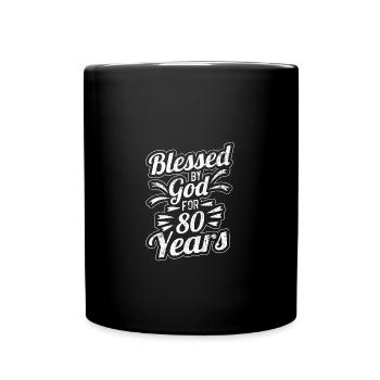 80. Geburtstag 80 Jahre Alt - Tasse einfarbig - Schwarz - Vorne