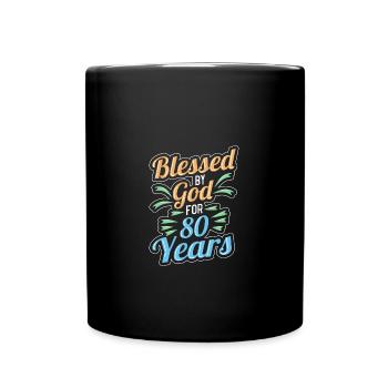 80. Geburtstag 80 Jahre Alt - Tasse einfarbig - Schwarz - Vorne