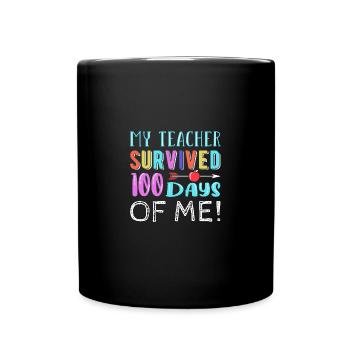 100 Days Of School - Tasse einfarbig - Schwarz - Vorne