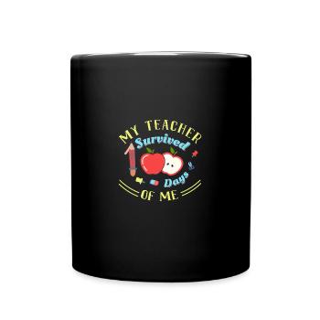 100 Days Of School - Full Colour Mug - black - Front