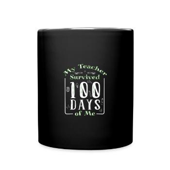 100 Days Of School - Tasse einfarbig - Schwarz - Vorne