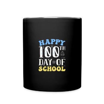 100 Days Of School - Full Colour Mug - black - Front
