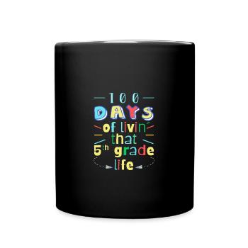 100 Days Of School - Full Colour Mug - black - Front