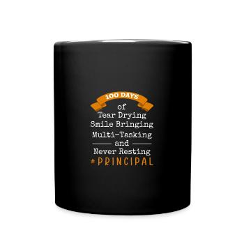 100 Days Of School - Full Colour Mug - black - Front