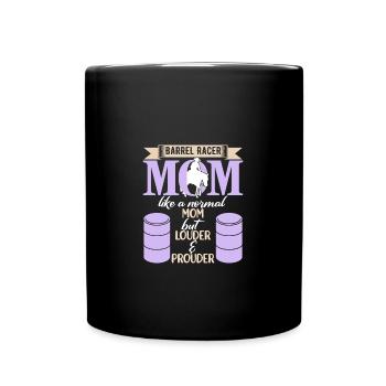 Barrel Racing - Tasse einfarbig - Schwarz - Vorne