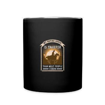 Team Roping - Tasse einfarbig - Schwarz - Vorne
