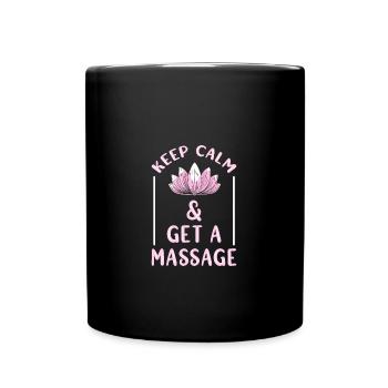 Masseuse Therapie Massage - Tasse einfarbig - Schwarz - Vorne