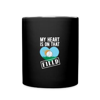 Maman baseball - Mug uni - noir - Devant