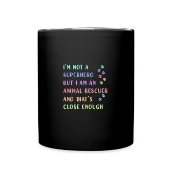 Un chien adopte le bien-être animal - Mug uni - noir - Devant