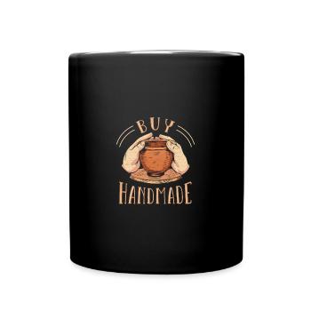 Töpfern Töpfer Keramik - Tasse einfarbig - Schwarz - Vorne
