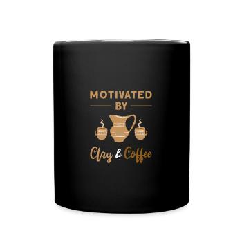 Töpfern Töpfer Keramik - Tasse einfarbig - Schwarz - Vorne