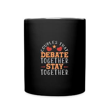 Debating Debate Arguing - Full Colour Mug - black - Front