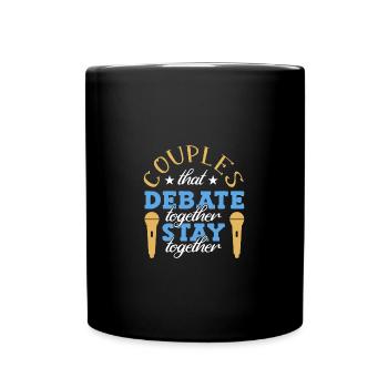 Debating Debate Arguing - Full Colour Mug - black - Front