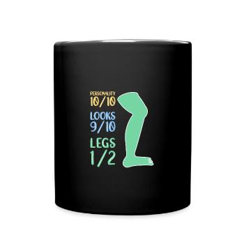 Wheelchair wheelchair access - Full Colour Mug - black - Front