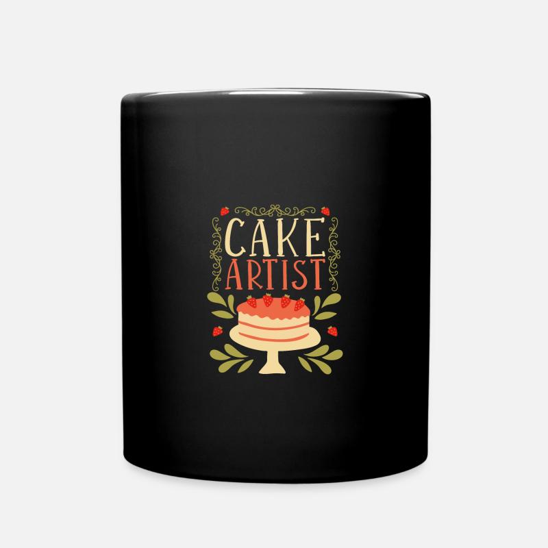 Kuchen backen Bäcker Konditor - Tasse einfarbig - Schwarz