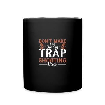 Tontaubenschießen - Tasse einfarbig - Schwarz - Vorne