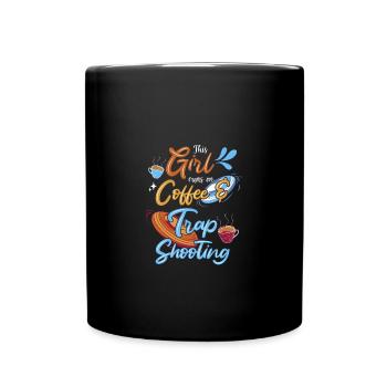 Tontaubenschießen - Tasse einfarbig - Schwarz - Vorne