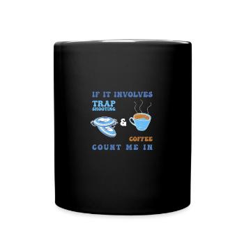 Tontaubenschießen - Tasse einfarbig - Schwarz - Vorne